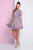 Terani Couture - 1722H4583 Embellished Bateau A-line Dress in Blue and Neutral