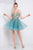 Terani Couture - 1722H4587 Floral Illusion Halter A-line Dress in Green
