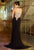 Terani Couture - Chic Bead Embellished V-neck Sheath 6352J In Black
