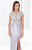 Terani Couture - E3791 Crystal Embellished Long Gown with Slit in White