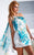 Terani Couture - H1250 One Shoulder Floral Cocktail Dress in Blue