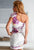 Terani Couture - H1252 One Shoulder Floral Printed Short Dress in White and Pink