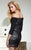 Terani Couture - H1947 Ruched Off Shoulder Cocktail Dress in Black
