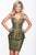 Terani Couture - H3614 Strapless Crystal Peplum Cocktail Dress in Green