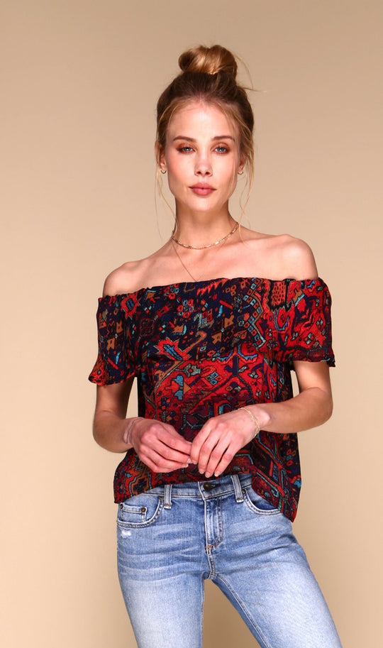 Merritt Charles -  Gueverra Blouse I Boho Print