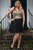 SC8082 Gold Embroidered Tulle A-line Dress
