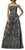 Theia - 883025 Strapless Floral Jacquard Metallic Ballgown in Blue and Pink