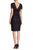 Theia - 883015 Floral Lace Short Sleeve Cocktail Dress in Purple