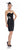 Theia - 881946 Strapless Satin Fitted Cocktail Dress in Black