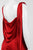 Theia - 882855 Square Neck Sleeveless Cowl Back Gown in Red