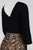 Theia - 882946 Animal Print Trumpet Dress in Black and Gold