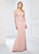 Montage by Mon Cheri - 218915 Embroidered Lace V-neck Trumpet Dress in Pink