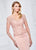 Montage by Mon Cheri - 218915 Embroidered Lace V-neck Trumpet Dress in Pink