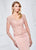 Montage by Mon Cheri - 218915W Embroidered Lace V-neck Trumpet Dress in Pink