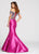 Ellie Wilde - EW118038 Embroidered Off Shoulder Two-Piece Gown In Pink and Multi-Color