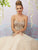 Tiffany Homecoming - 46081 Strapless Beaded Mermaid Evening Gown in Neutral and Multi-Color