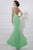 Tiffany Homecoming - Silver Beaded High Neck Illusion Svelte Long Jersey Gown 16075 In Green and Silver