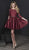 Tiffany Homecoming - 27202 Illusion Quarter Sleeve Lace A-Line Dress