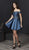 Tiffany Homecoming - Studded Two Piece Off-Shoulder A-Line Cocktail Dress 27211 In Blue