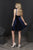 Tiffany Homecoming - Jeweled Halter Neck Velvet A-Line Dress 27219 In Blue