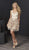 Tiffany Homecoming - 27220 Plunging Brocade Sequin-Fringed Dress