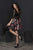 Tiffany Homecoming - 27221 Lace and Satin Half Sleeve Cocktail Dress in Black and Floral