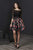 Tiffany Homecoming - 27221 Lace and Satin Half Sleeve Cocktail Dress in Black and Floral