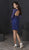 Tiffany Homecoming - 27225 Long Sleeve Rhinestone Net Sheath Dress