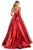 Sherri Hill - 52975 Beaded Lace Organza Dress With Overskirt In Red