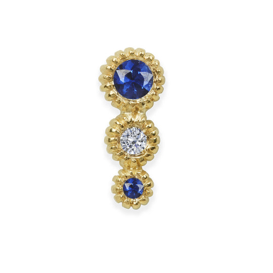 Sapphire Trio Stud
