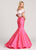 Ellie Wilde - EW118162 Two-Toned Off Shoulder Flounce Mermaid Gown In Pink