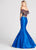 Ellie Wilde - EW118025 Festive Embroidered Off Shoulder Two-Piece Gown In Blue and Multi-Color