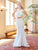 Clarisse - 3486 Two-Piece Novelty Cutout Sheath Gown in White and Silver