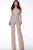 Jovani - 65331 Sleeveless Beaded Long Jumpsuit In Silver and Neutral
