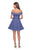 La Femme - 28122 Off Shoulder Short Lace Dress In Purple