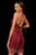 Sherri Hill - 52199 Beaded Halter Fitted Fringe Short Dress In Red