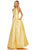Sherri Hill - 52583 Sleeveless Halter Neck Taffeta A-line Dress In Yellow