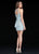 Sherri Hill - 51501 Beaded Fitted Halter Short Dress In Blue