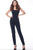 Jovani - 68820 Strapless Straight Across Jumpsuit In Black