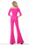 Jovani - 1867 Off-Shoulder Crepe Jumpsuit In Pink