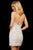 Sherri Hill - 53053 Bedazzled V-neck Short Sheath Dress In White