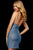 Sherri Hill - 52354 Deep V-neck Glitter Fabric Short Fitted Dress In Blue