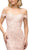 Cinderella Divine - UE004 Jeweled Trailing Lace Mermaid Gown In Pink