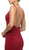Cinderella Divine - UE006 Fitted V-Neck Stretch Knit Mermaid Gown In Red