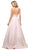 Cinderella Divine - UE008 Strapless Pointed Sweetheart Neck Backless Ballgown In Pink