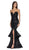 Cinderella Divine - UE010 Allover Sequin Tiered Ruffle Mermaid Gown In Black
