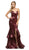 Cinderella Divine - UE010 Allover Sequin Tiered Ruffle Mermaid Gown In Red