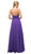 Cinderella Divine - UF295 Sleeveless Ruched Chiffon A-Line Dress In Purple