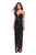 La Femme - 28180 Sequined Deep Sweetheart Sheath Dress In Black