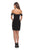 La Femme - 28193 Off-Shoulder Jersey Sheath Dress In Black